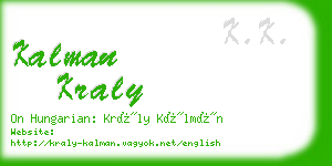 kalman kraly business card